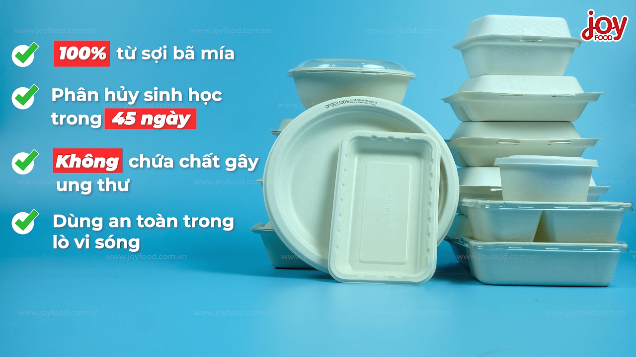 Joy Food - Đơn vị cung cấp hộp bã mía ở Hà Nội chất lượng cao